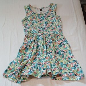 Tea Collection Tropical Floral Tank Dress in Teal, Pink, Yellow